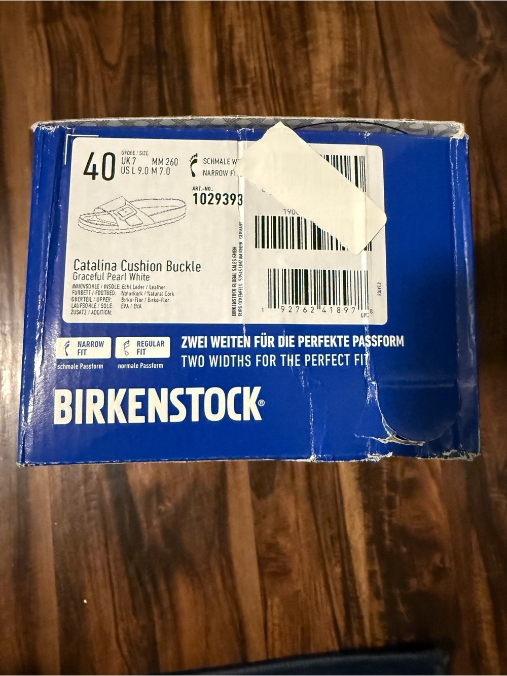 Birkenstock Catalina Cushion Buckle Sandals - Graceful Pearl White - Size 40 - Picture 5 of 12
